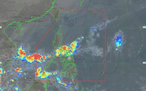 剪切线引发云团，PH-Pagasa预报降雨